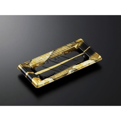 中央化学 刺身容器 CF宴角 4-1 帯代BK-BK 本体