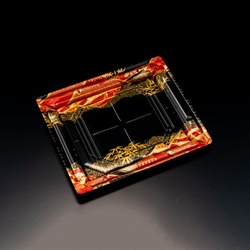 リスパック 刺身容器 バイオPS 美枠 20-17B はれひ赤 本体