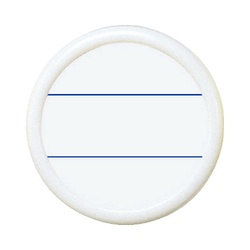 丸型名札安全ピン・クリップ両用型　直径５０ｍｍ白