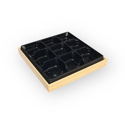 中央化学 折箱 CWA 20-20G 黒-赤杉 (ボ) 蓋セット