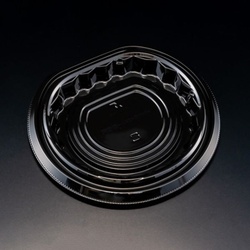 リスパック フルーツ容器 バイオ パティー 18B 黒 本体