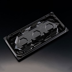 リスパック 刺身容器 バイオ 流派 盛25-12B 黒 本体