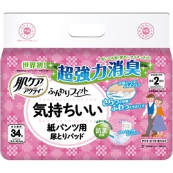 肌ケアアクティ　紙パンツ用尿とりパッド　３４枚