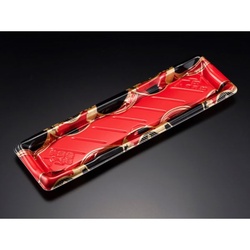 【廃番商品】リスパック 寿司容器 美鮮盛 1-8B はんか赤 本体