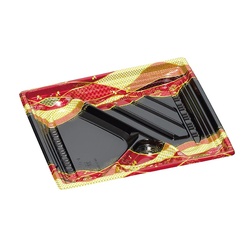 弁当容器 巧膳23-20-4H 紅蘭 福助工業