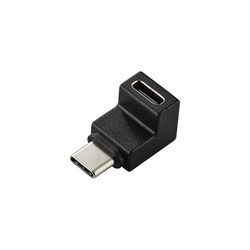 ＵＳＢ−Ｃ　Ｌ字変換アダプタ　縦向き　ブラック
