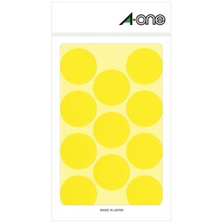 カラーラベル　丸型　３０ｍｍ径　黄