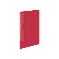 クリヤーブックウェーブカット　固定式Ａ４縦１０Ｐ赤