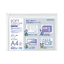 ソフトクリヤーケース〈クリヤー＆カラー〉Ａ４　透明