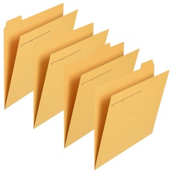 カットフォルダー　４山Ａ４横　イエロー×１０