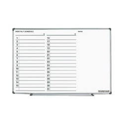 ホワイトボード（軽量タイプ）月行事横書き　横