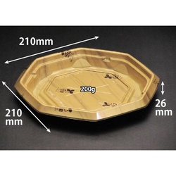 リスパック どんぶり容器 バイオ のぞみ 八角210B 本体 K-ウォール金J10