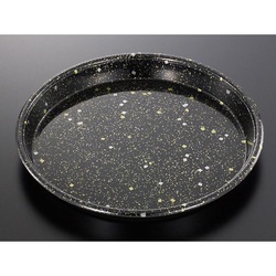 中央化学 寿司桶 HS丸桶 70 黒金箔-BK 本体