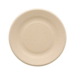 HEIKO 紙皿 業務用 バガスペーパーウェア プレート クラフト 18cm 50枚/袋