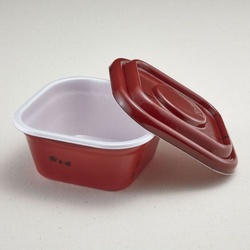 どんぶり容器 どん重 大盛 赤うるし(共蓋セット) 青葉紙業