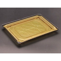 リスパック 刺身容器 バイオPET 美枠 25-18B 箔おし金 本体