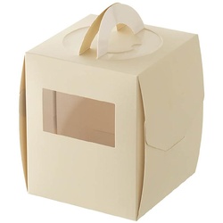 ケーキ箱 M-DE3 無地デコレーションボックス-3(20枚) ヘッズ