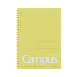キャンパスソフトリング（ドット罫）Ａ５　黄
