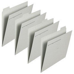 カットフォルダー　４山Ａ４横　グレー