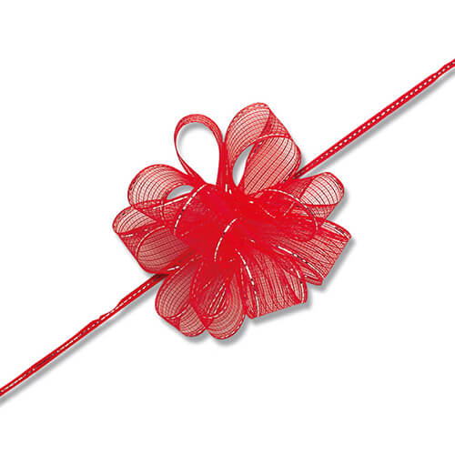 ワンタッチフラワーリボン ２４×２０ アカ