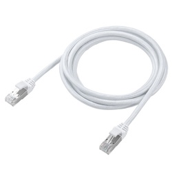 ＬＡＮケーブル　ＣＡＴ８　２ｍ　メッシュ　ホワイト