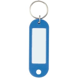キーホルダー型名札　青　５０個入