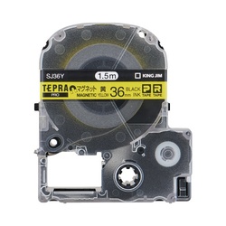 テプラ　ＰＲＯテープ　マグネット黄色３６ｍｍ黒文字