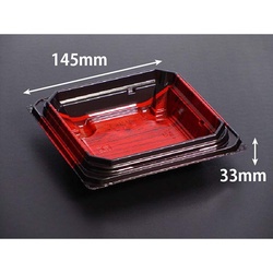 リスパック どんぶり容器 バイオデリカ 枠重 145B 本体 K-格式赤