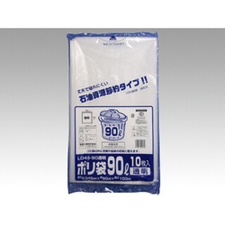LDゴミ袋 ポリ袋(ゴミ袋) LD45-90 透明 10枚入 福助工業