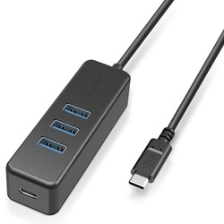 ＵＳＢハブ　ＵＳＢ３．１　Ａ３／Ｃ１ポート　黒