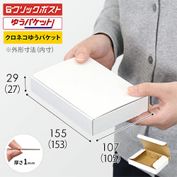 【クロネコゆうパケット・クリックポスト・ゆうパケット】厚さ3cm・N式ケース(白)