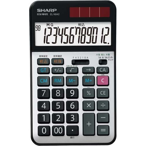 実務電卓ナイスサイズ　ＥＬ−Ｎ９４２Ｘ　３台入