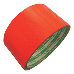 【廃番商品】日東エルマテ 高輝度プリズム反射テープ（蛍光色） 45mm×5ｍ オレンジ HTP45OR