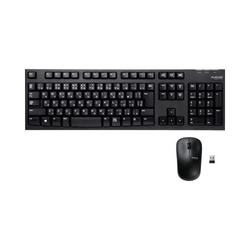 無線２．４ＧＨｚキーボード　ブラック　マウス付き
