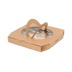 ケーピープラテック ピザ箱 K-BOX ピザ10インチ 持ち手有ナチュラル