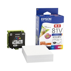 純正インク　ＩＣＣＬ８１Ｖ　インク＋用紙セット