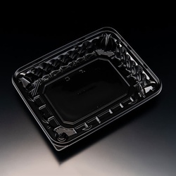 リスパック 惣菜容器 バイオ アソートケース 24-20B(38) 黒 本体