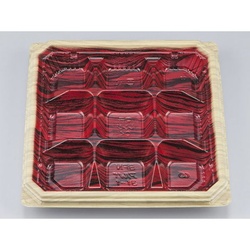 シーピー化成 弁当容器 BFNアルバ31-1 和もく赤 本体 発泡