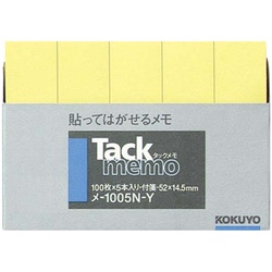 タックメモ　ミニ　５２×１４．５　黄　５冊入