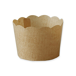 天満紙器 製菓資材 ペルガミンミニカップ PM360 茶無地 100枚/袋