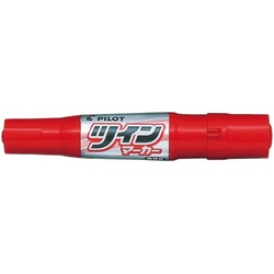 油性マーカー　ツインマーカー　細・太字　赤１０本