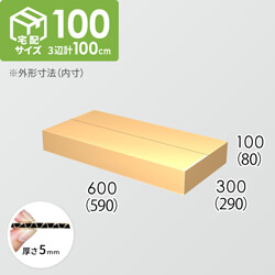 【宅配100サイズ】ダンボール箱(590×290×80) 5mm A/F K5×K5