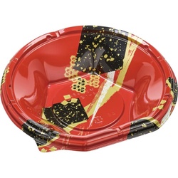 どんぶり容器 MSD半月丼 19-18(40) 花菱赤 エフピコ