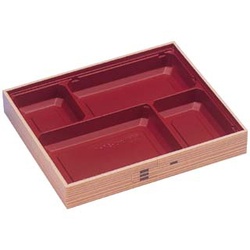 エフピコ 弁当容器 WU-27-1 透明蓋付(V) セット わっぱ