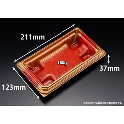 リスパック どんぶり容器 バイオデリカ 枠重 3-1B 本体 K-いちとせ朱