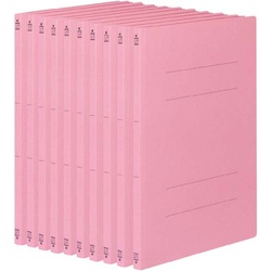 フラットファイルＶ樹脂とじ具　Ａ３縦　桃　１０冊