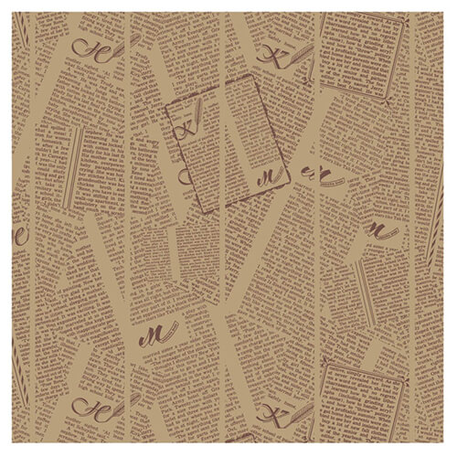 HEIKO ワックスペーパー フェザーイニシャル 茶 300×300mm 100枚