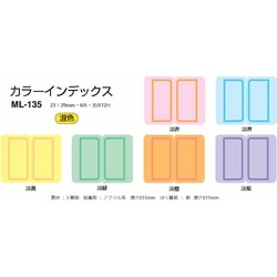 マイタックラベル　カラーインデックス　６色　１０袋