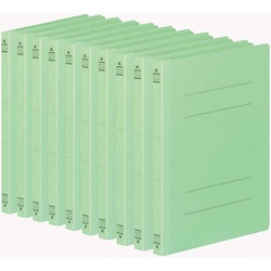 フラットファイルＶ樹脂とじ具　Ｂ５縦　緑　１０冊