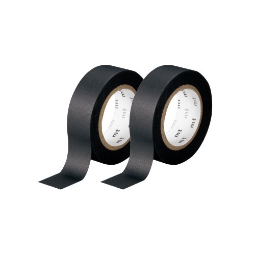 マスキングテープ　マットブラック　２巻
